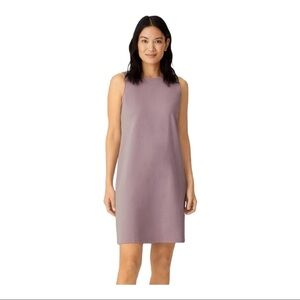 Eileen Fisher Organic Cotton Stretch Jersey Tank Dress in Misty Lilac Medium